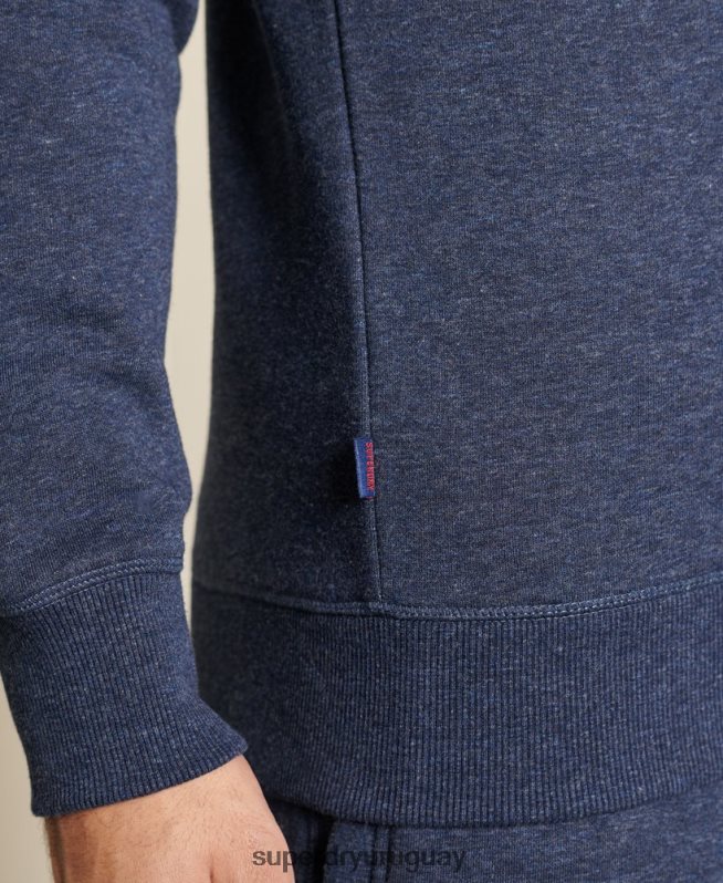 uy Superdry hombres sudadera con cuello redondo y logo bordado Armada DT2N8Z715 ropa