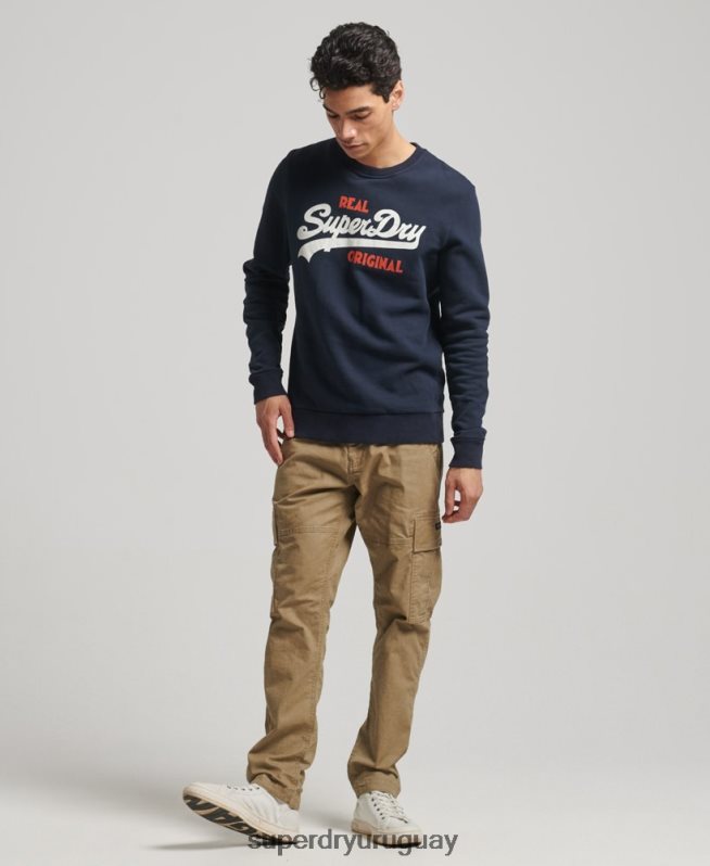 uy Superdry hombres sudadera con cuello redondo y logo vintage Armada DT2N8Z4997 ropa