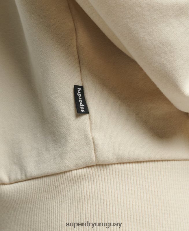 uy Superdry hombres sudadera con estampado de criaturas crema DT2N8Z478 ropa