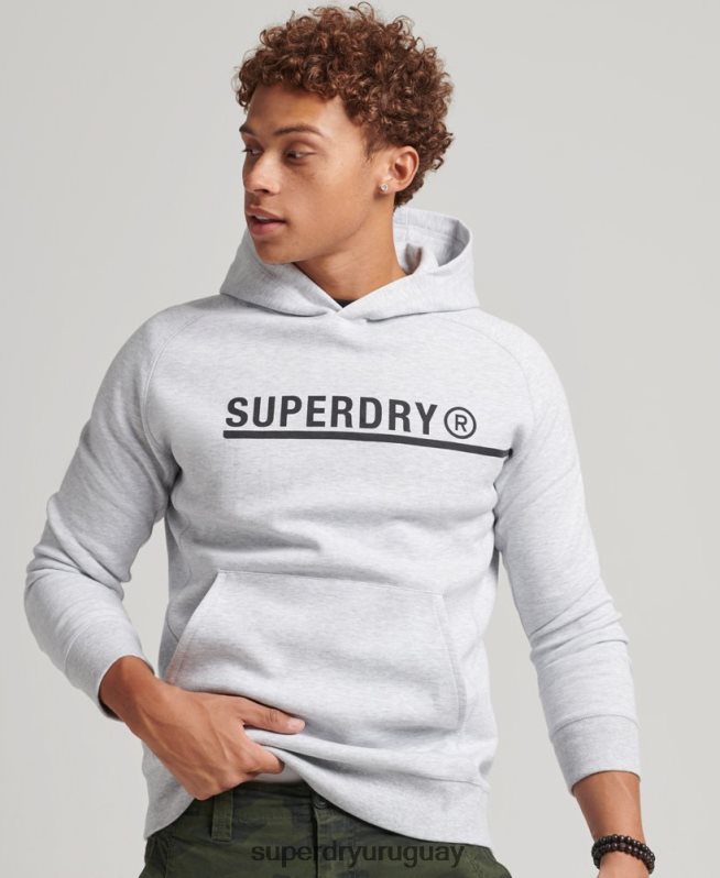 uy Superdry hombres sudadera con gráfico Code Tech gris DT2N8Z5103 ropa