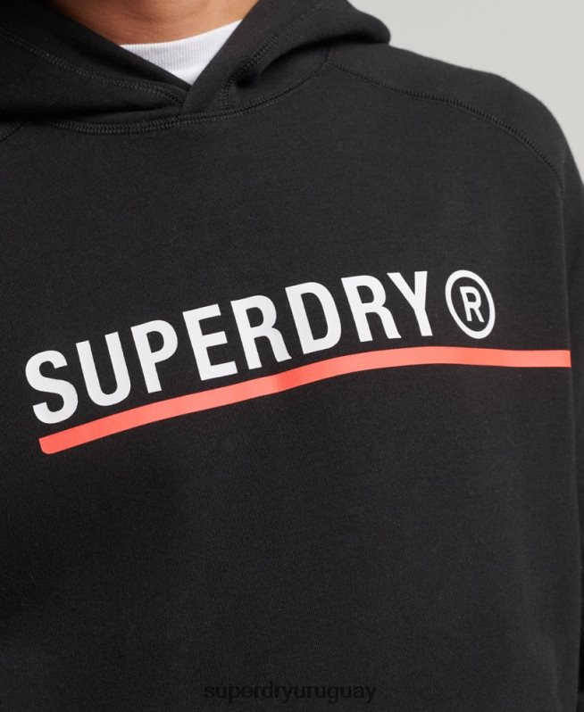 uy Superdry hombres sudadera con gráfico Code Tech negro DT2N8Z5059 ropa