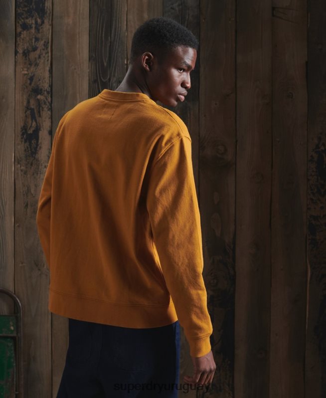 uy Superdry hombres sudadera con gráfico seco de edición limitada amarillo DT2N8Z5235 ropa