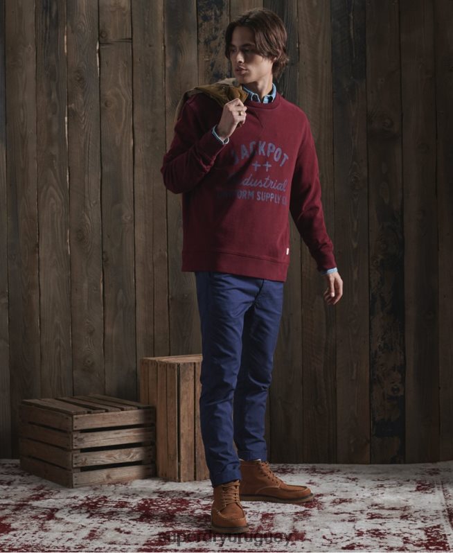 uy Superdry hombres sudadera con gráfico seco de edición limitada rojo DT2N8Z5236 ropa