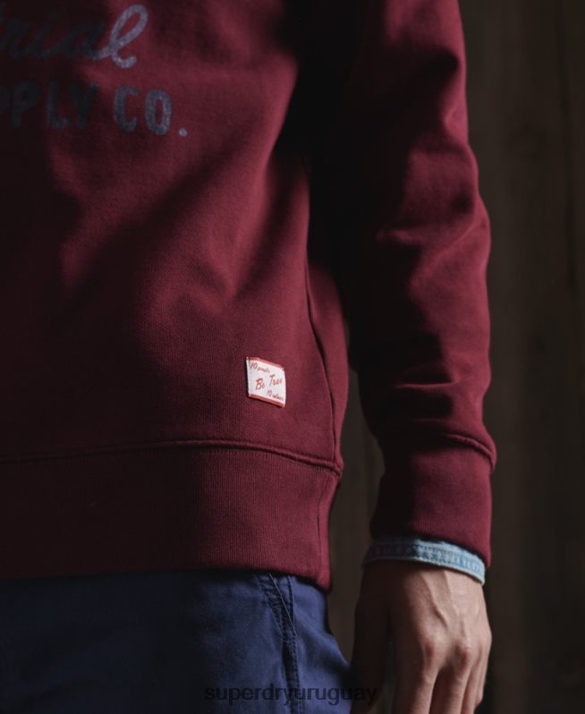 uy Superdry hombres sudadera con gráfico seco de edición limitada rojo DT2N8Z5236 ropa