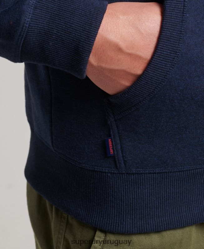 uy Superdry hombres sudadera con logo bordado Armada DT2N8Z838 ropa