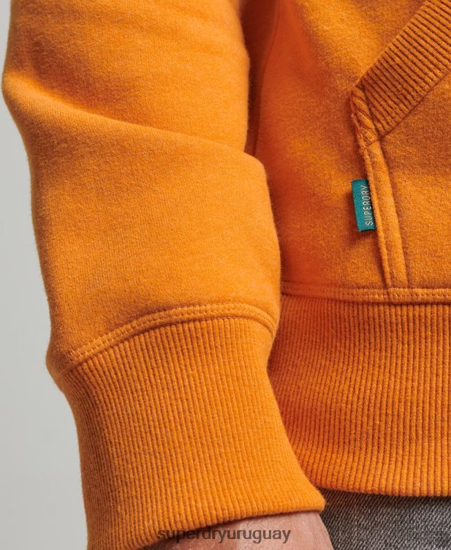 uy Superdry hombres sudadera con logo bordado amarillo DT2N8Z650 ropa