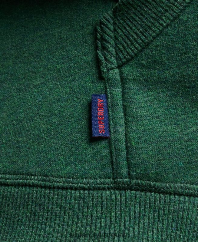 uy Superdry hombres sudadera con logo bordado verde DT2N8Z783 ropa