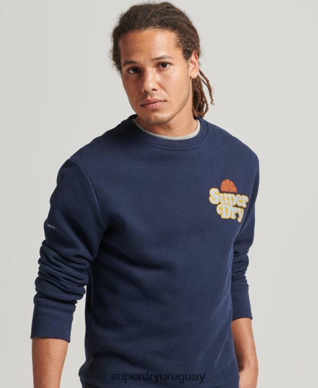 uy Superdry hombres sudadera cooper nostalgia crew Armada DT2N8Z5006 ropa