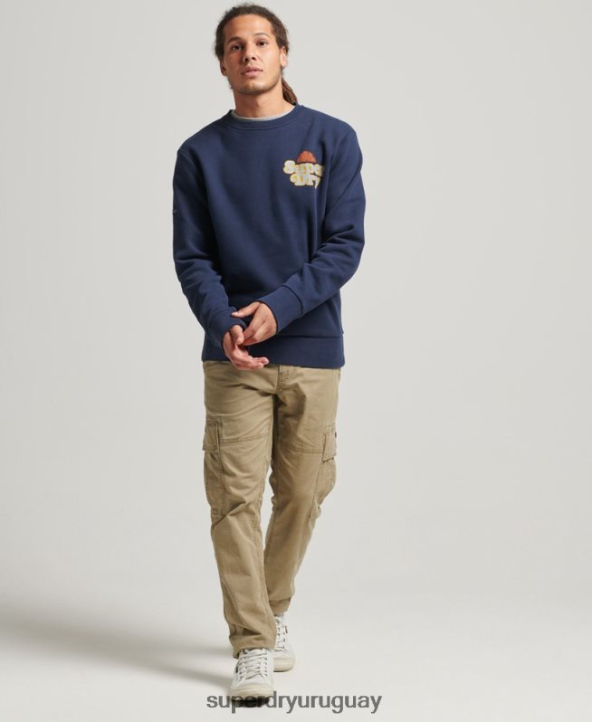 uy Superdry hombres sudadera cooper nostalgia crew Armada DT2N8Z5006 ropa