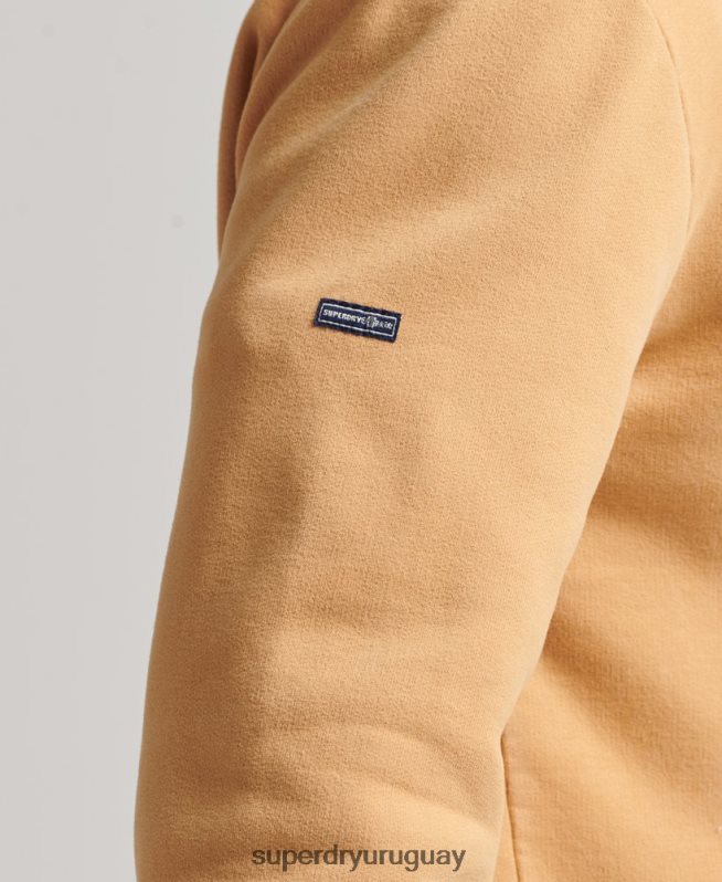 uy Superdry hombres sudadera cooper nostalgia crew amarillo DT2N8Z4994 ropa