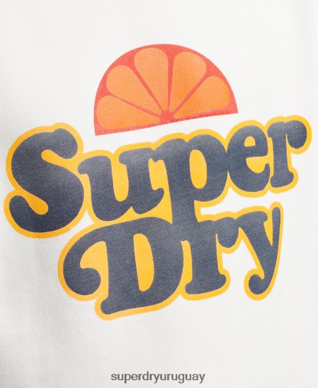 uy Superdry hombres sudadera cooper nostalgia crew crema DT2N8Z5051 ropa