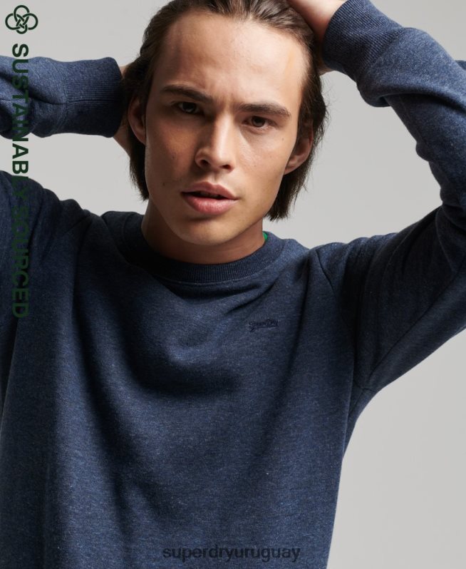uy Superdry hombres sudadera de algodón orgánico con logo vintage Armada DT2N8Z646 ropa