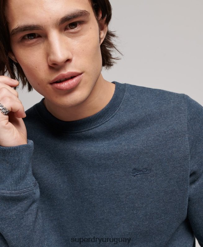 uy Superdry hombres sudadera de algodón orgánico con logo vintage Armada DT2N8Z661 ropa