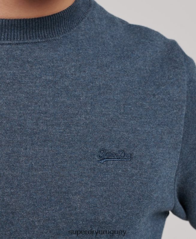uy Superdry hombres sudadera de algodón orgánico con logo vintage Armada DT2N8Z661 ropa