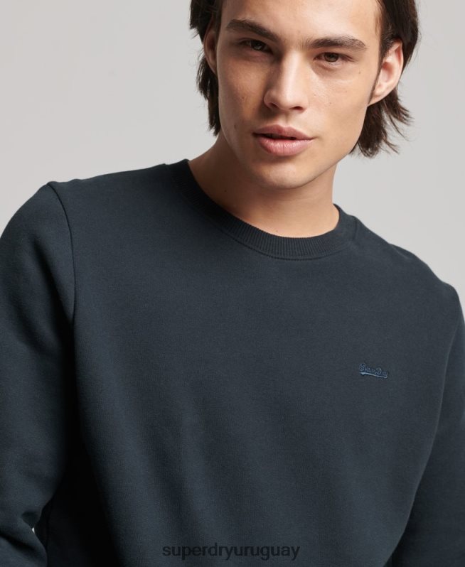 uy Superdry hombres sudadera de algodón orgánico con logo vintage Armada DT2N8Z664 ropa