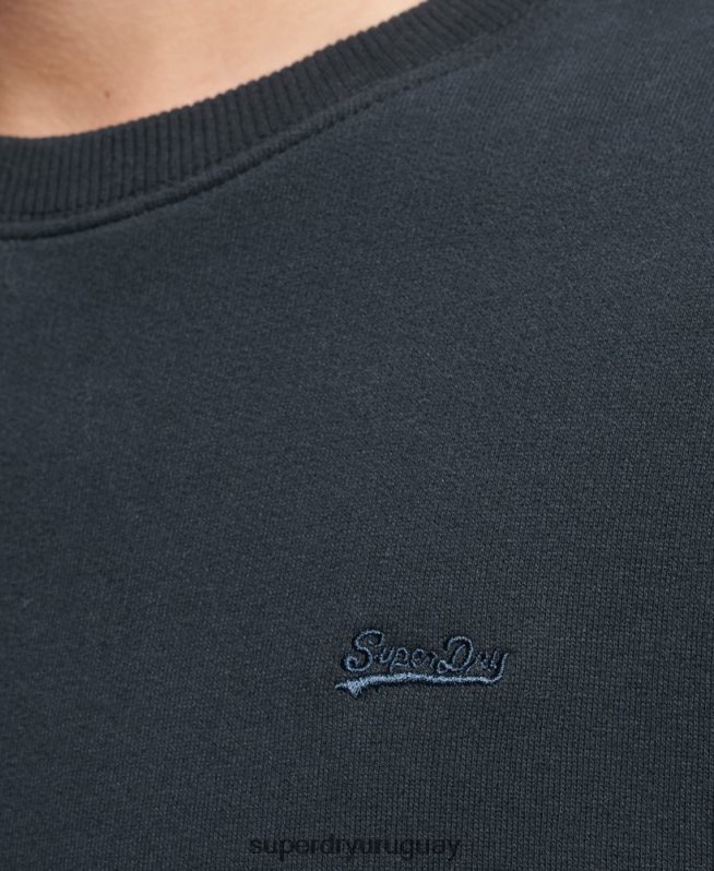 uy Superdry hombres sudadera de algodón orgánico con logo vintage Armada DT2N8Z664 ropa