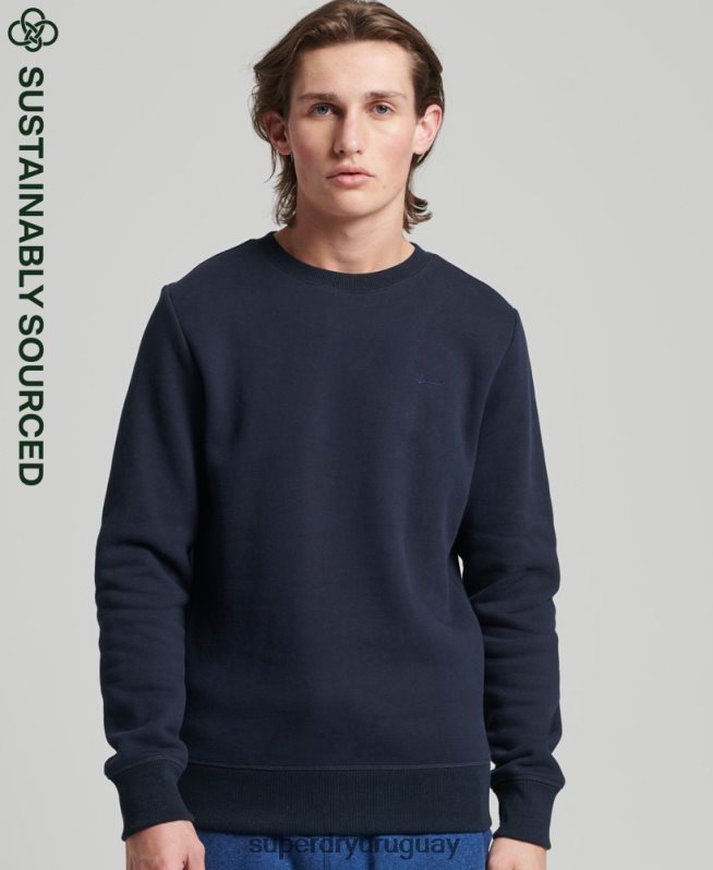 uy Superdry hombres sudadera de algodón orgánico con logo vintage Armada DT2N8Z756 ropa