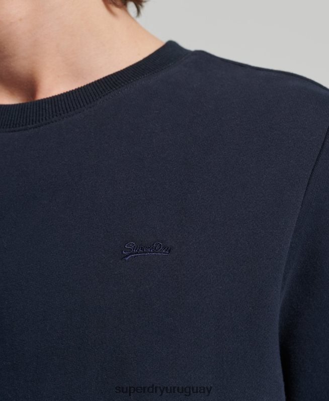 uy Superdry hombres sudadera de algodón orgánico con logo vintage Armada DT2N8Z756 ropa
