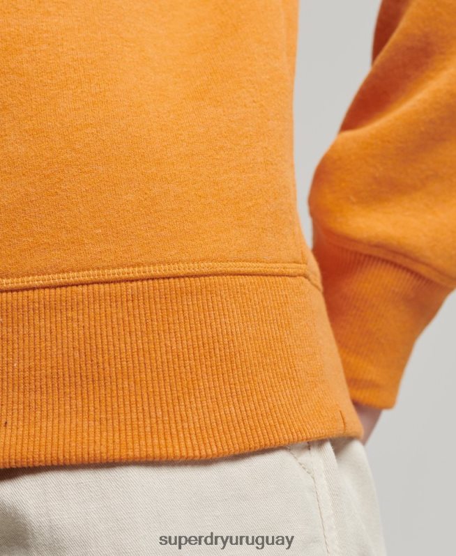uy Superdry hombres sudadera de algodón orgánico con logo vintage amarillo DT2N8Z694 ropa