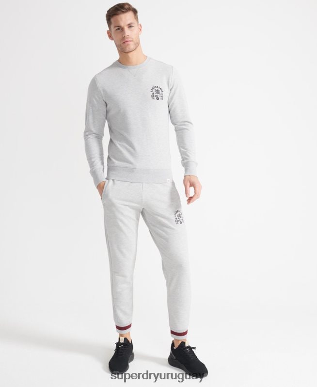 uy Superdry hombres sudadera de entrenamiento de boxeo gris DT2N8Z5064 ropa