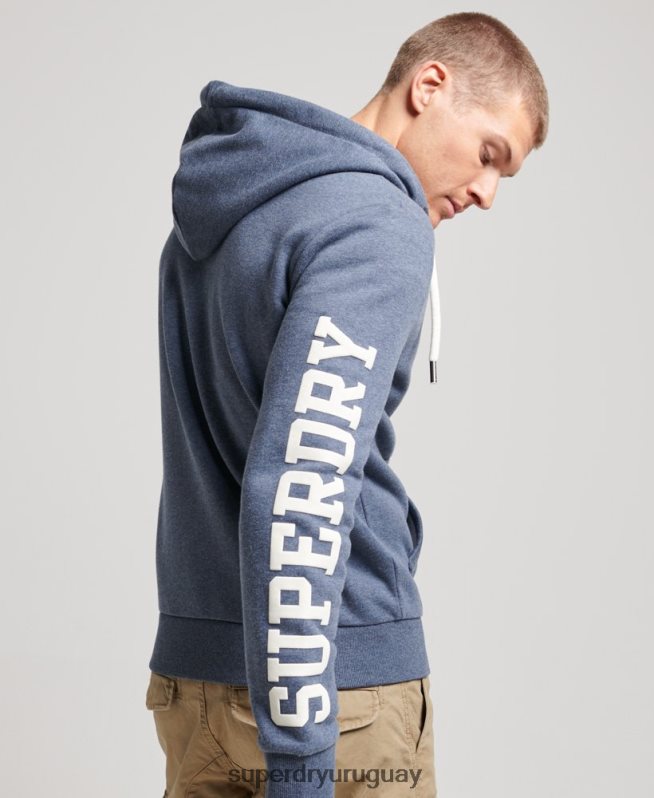 uy Superdry hombres sudadera deportiva con capucha y cremallera Armada DT2N8Z468 ropa