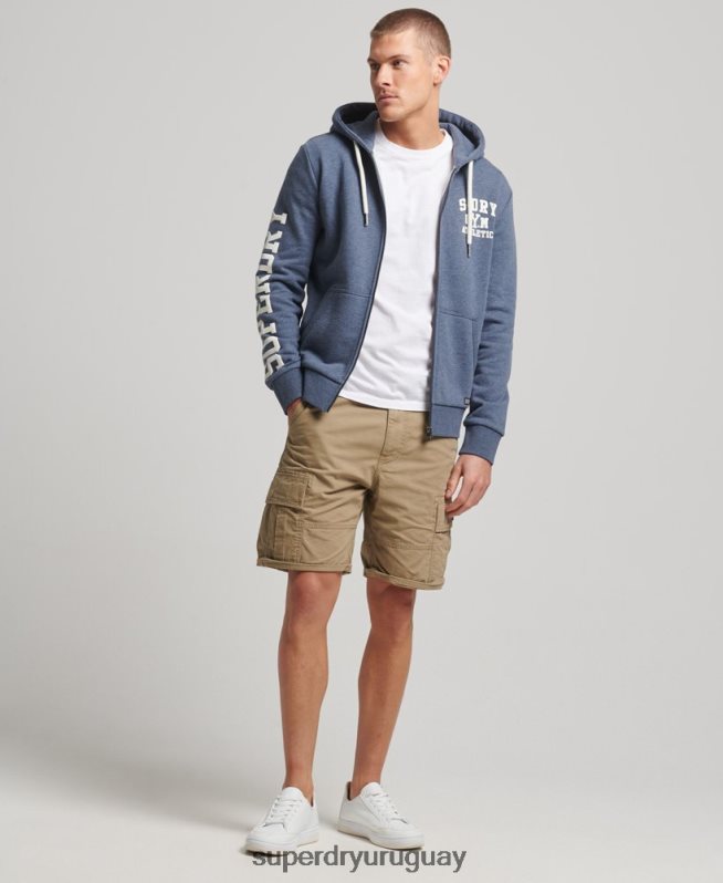 uy Superdry hombres sudadera deportiva con capucha y cremallera Armada DT2N8Z468 ropa