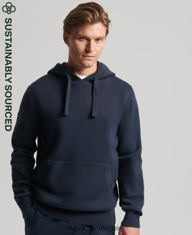 uy Superdry hombres sudadera esencial de algodón orgánico Armada DT2N8Z5050 ropa