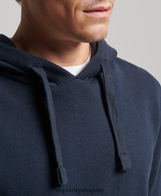 uy Superdry hombres sudadera esencial de algodón orgánico Armada DT2N8Z5050 ropa