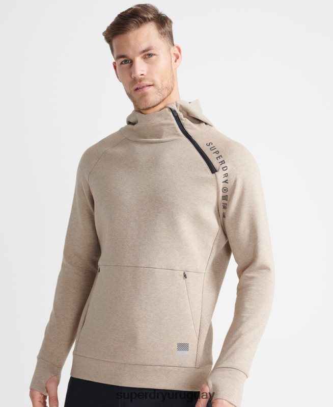 uy Superdry hombres sudadera gymtech de entrenamiento gris DT2N8Z897 ropa