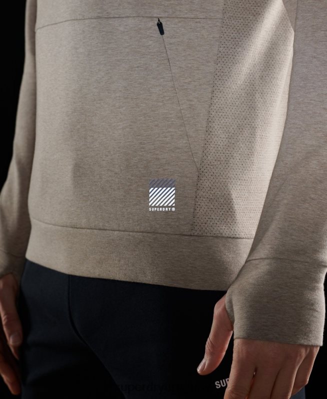 uy Superdry hombres sudadera gymtech de entrenamiento gris DT2N8Z897 ropa