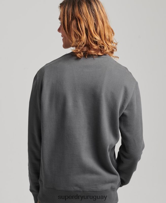uy Superdry hombres sudadera holgada de expedición gris oscuro DT2N8Z5000 ropa
