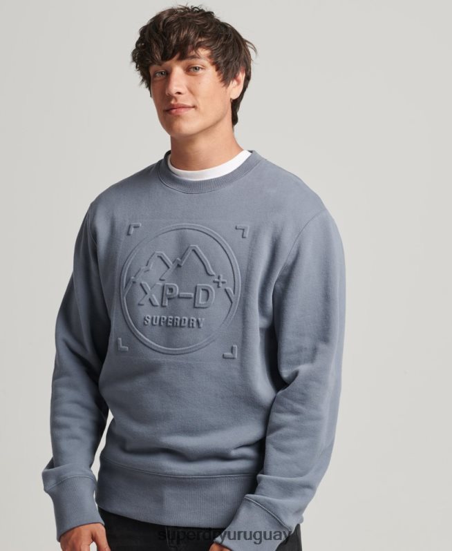 uy Superdry hombres sudadera holgada de expedición púrpura DT2N8Z5044 ropa
