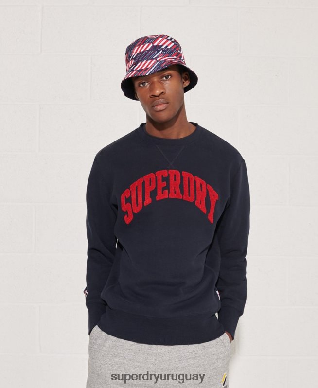 uy Superdry hombres sudadera sport true varsity crew Armada DT2N8Z871 ropa