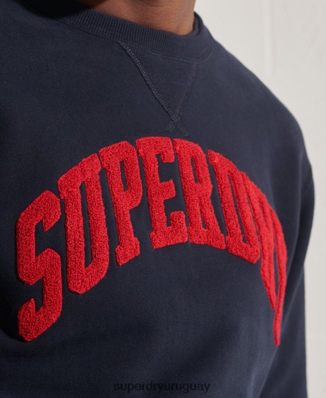 uy Superdry hombres sudadera sport true varsity crew Armada DT2N8Z871 ropa