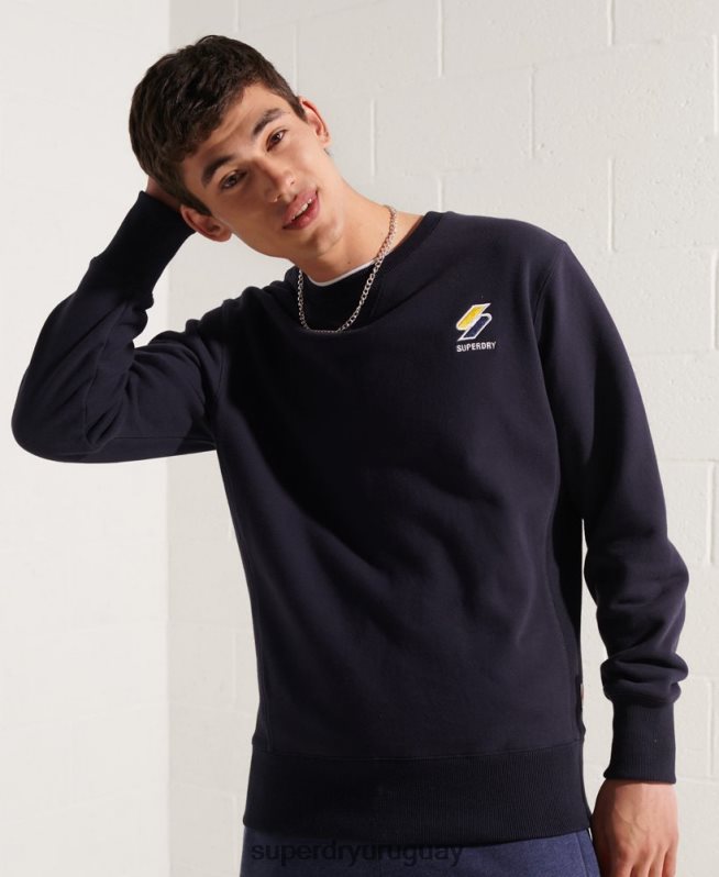 uy Superdry hombres sudadera sportstyle esencial con cuello redondo Armada DT2N8Z5209 ropa
