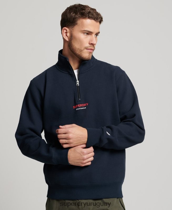uy Superdry hombres sudadera sportswear con media cremallera Armada DT2N8Z621 ropa