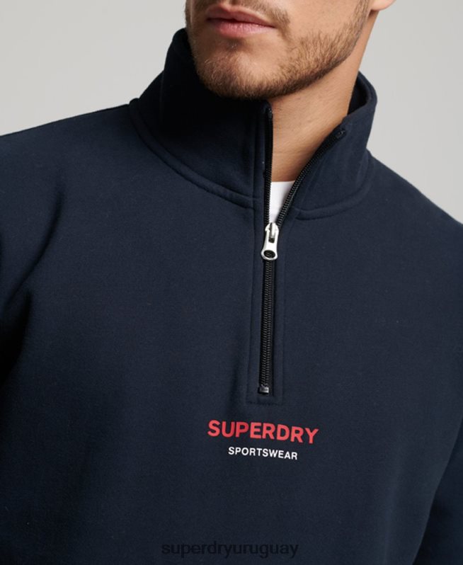 uy Superdry hombres sudadera sportswear con media cremallera Armada DT2N8Z621 ropa