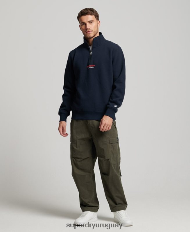 uy Superdry hombres sudadera sportswear con media cremallera Armada DT2N8Z621 ropa