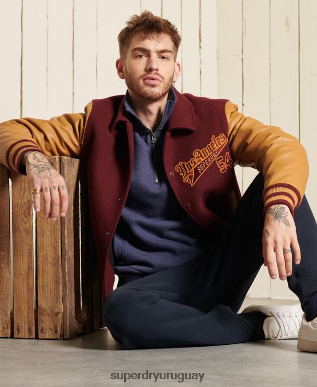 uy Superdry hombres sudadera track & field con media cremallera azul DT2N8Z823 ropa