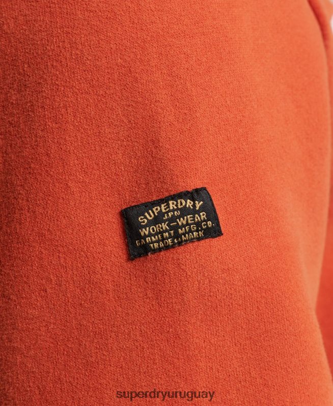 uy Superdry hombres sudadera vintage clásica con cuello redondo naranja DT2N8Z5143 ropa