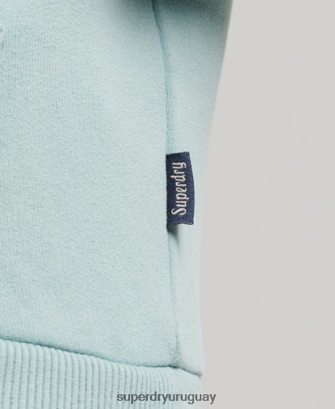 uy Superdry hombres sudadera vintage con capucha verde DT2N8Z631 ropa