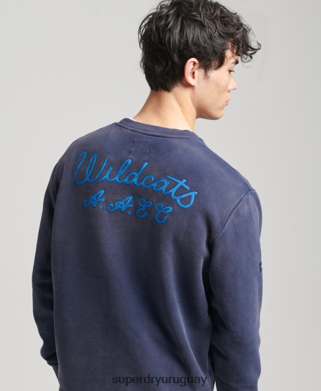 uy Superdry hombres sudadera vintage con cuello redondo Armada DT2N8Z5039 ropa