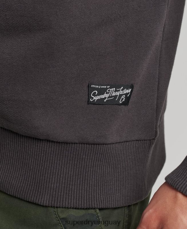 uy Superdry hombres sudadera vintage con cuello redondo marrón DT2N8Z5088 ropa