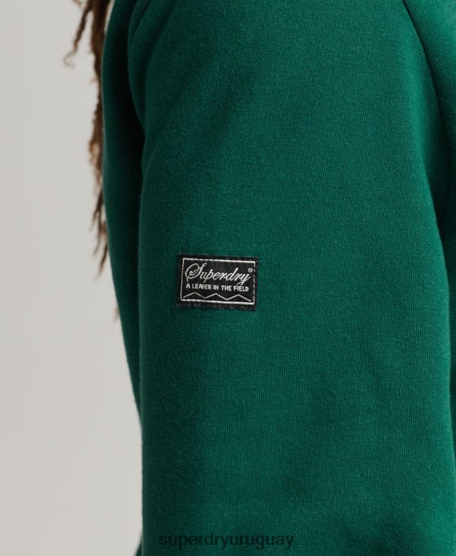 uy Superdry hombres sudadera vintage con logo de juego de los 90 verde DT2N8Z785 ropa