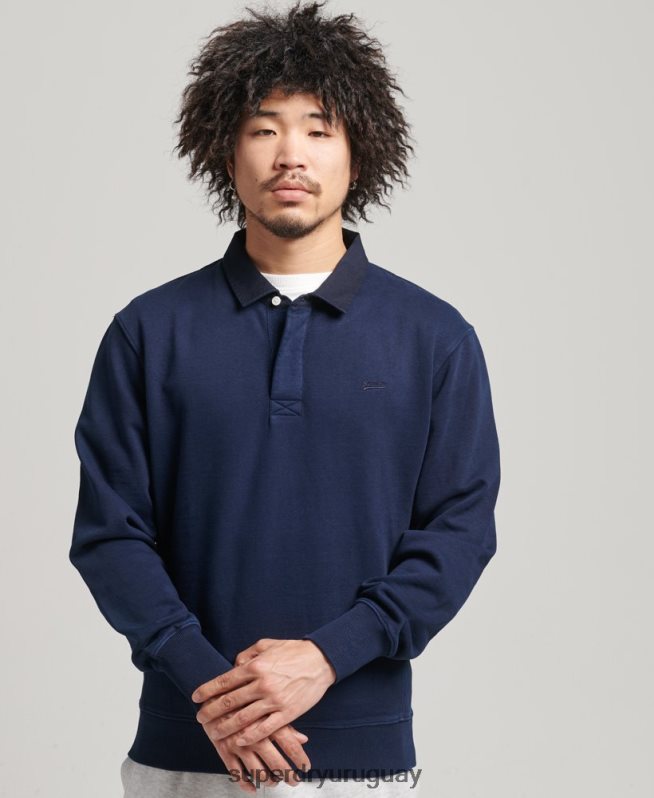 uy Superdry hombres sudadera vintage de rugby Armada DT2N8Z787 ropa