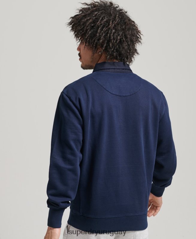 uy Superdry hombres sudadera vintage de rugby Armada DT2N8Z787 ropa