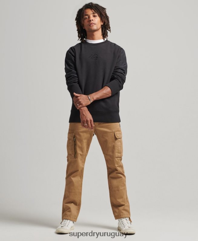 uy Superdry hombres sudadera xp-d con mezcla de tejidos híbridos negro DT2N8Z794 ropa
