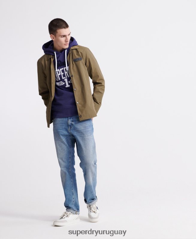 uy Superdry hombres super 1 sudadera con capucha clásica de neón púrpura DT2N8Z901 ropa