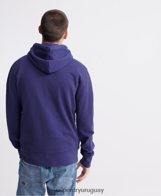 uy Superdry hombres super 1 sudadera con capucha clásica de neón púrpura DT2N8Z901 ropa
