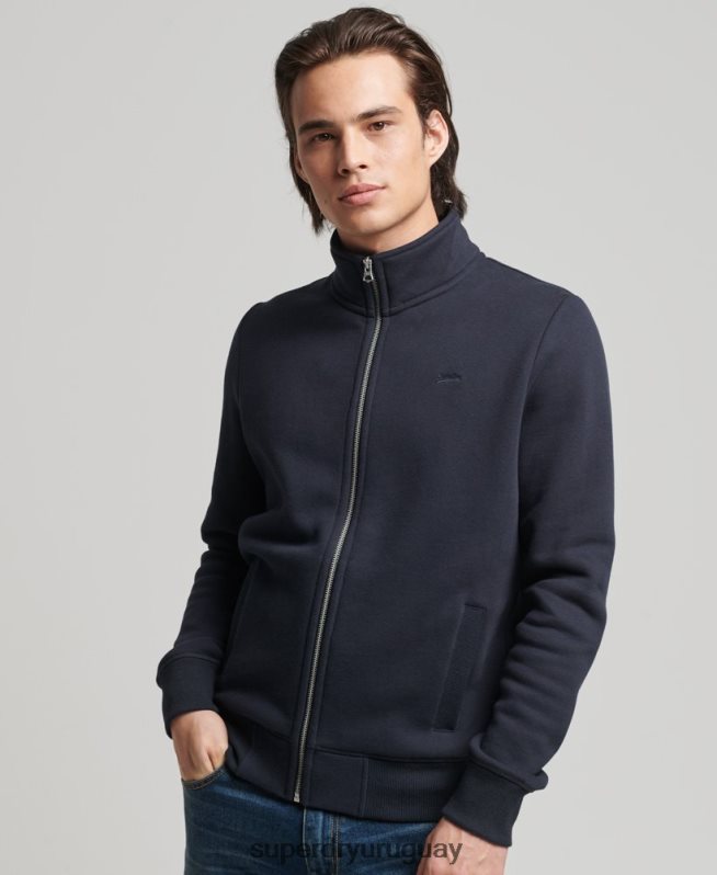 uy Superdry hombres top deportivo de algodón orgánico con cremallera y logo vintage Armada DT2N8Z5041 ropa